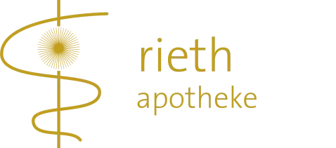 Logo der Rieth-Apotheke auf schwarzem Hintergrund. {{brizy_dc_image_alt imageSrc=